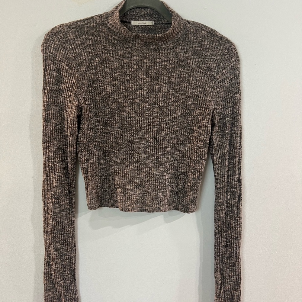 Maitai Brown-Purple Ribbed Long Sleeve